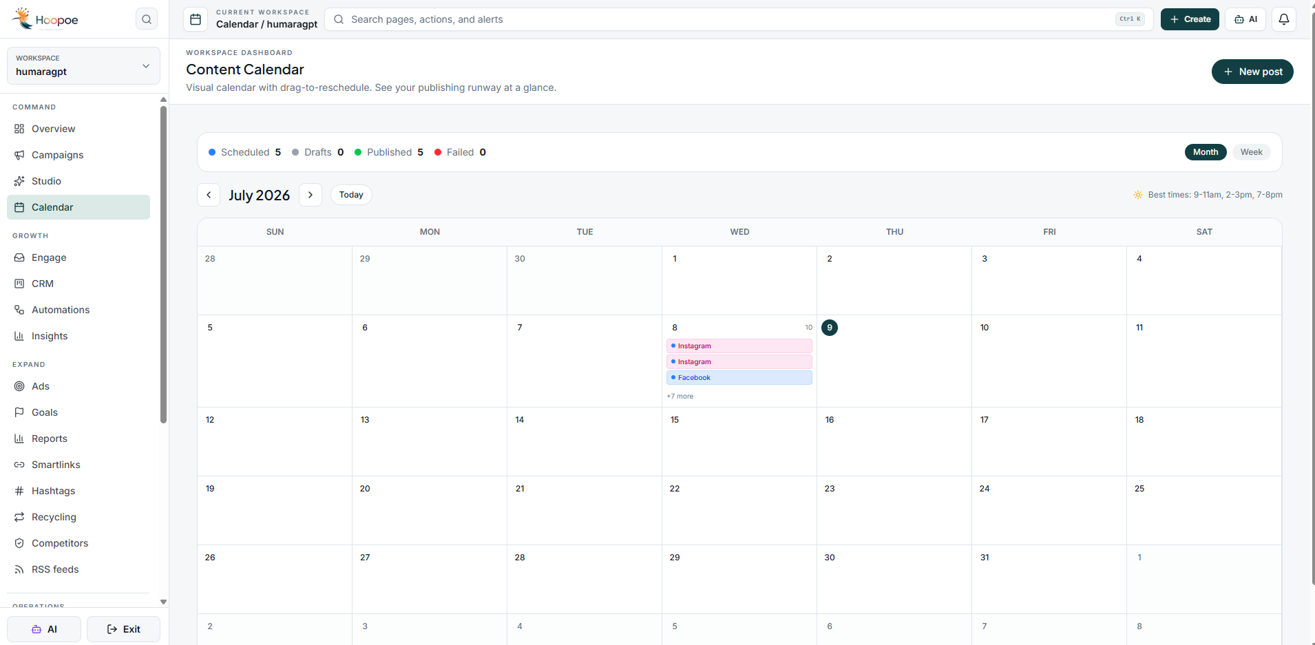 Content Calendar